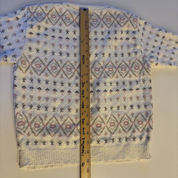 Women’s LL Bean Vintage Short Sleeve Sweater Made In USA 80s Sz Small - Picture 5 of 5